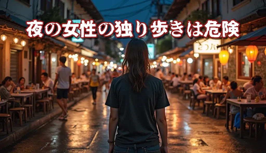 夜の女性の独り歩きは危険