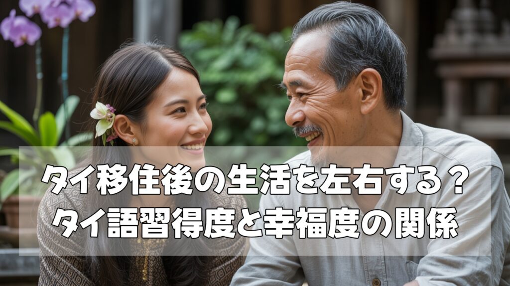 タイ移住後の生活を左右する?タイ語習得度と幸福度の関係ver.2