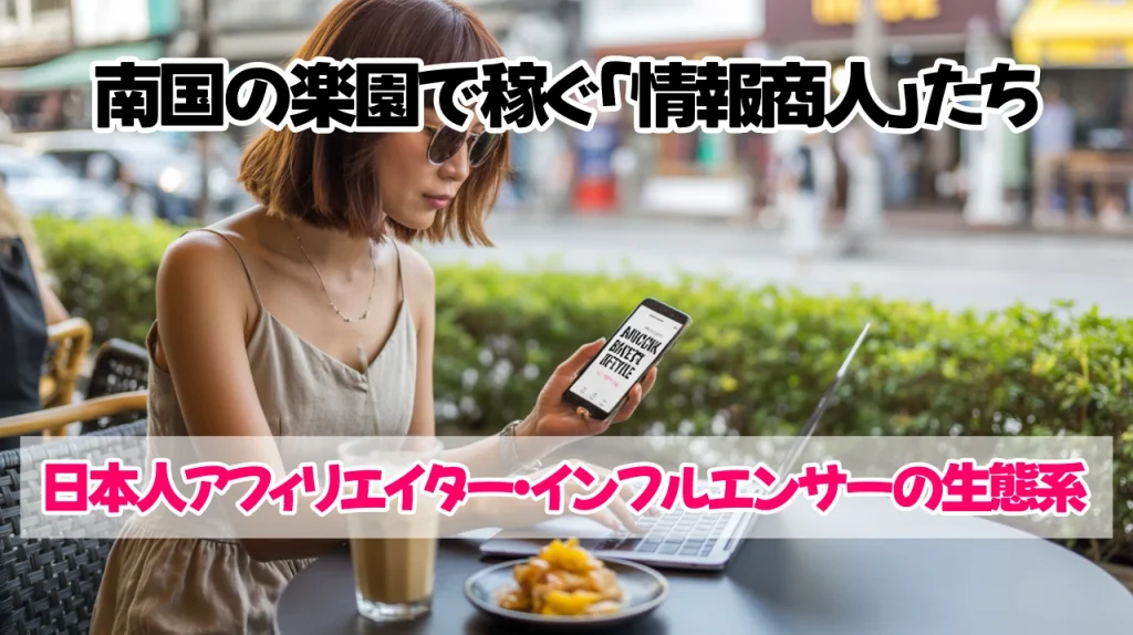 南国の楽園で稼ぐ「情報商人」たち:日本人アフィリエイター・インフルエンサーの生態系