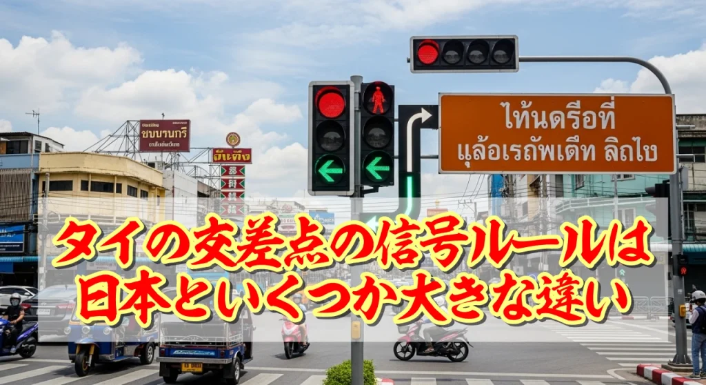 タイの交差点の信号ルールは日本といくつか大きな違い