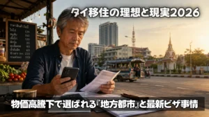 タイ移住の理想と現実2026：物価高騰下で選ばれる『地方都市』と最新ビザ事情